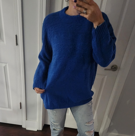 BLUE CREW VINTAGE OVERSIZED CHUNKY 💙 SWEATER 💙💙 - Picture 10 of 10